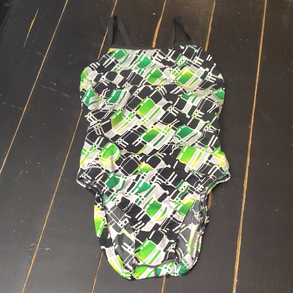 Specialized Black and Green Endurance SPEEDO WOMEN'S ONE PIECE SWIMWEAR SWIMMING